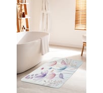 Коврик для ванной комнаты и туалета противоскользящий JoyArty "Легкие цветы" 60x100 см bath_sd3504_60x100