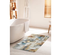 Коврик для ванной комнаты и туалета противоскользящий JoyArty "Тетрис краской" 60x100 см bath_sd3499_60x100