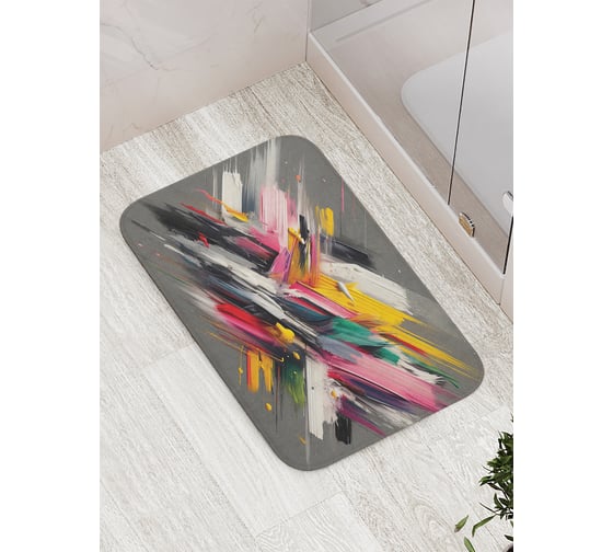 Коврик для ванной комнаты и туалета противоскользящий JoyArty "Искусство" 52x77 см bath_sd3522 1