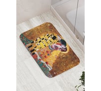 Коврик для ванной комнаты и туалета противоскользящий JoyArty "Поцелуй на Новый год" 52x77 см, серия Новый год и Рождество bath_sd3896