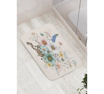 Коврик для ванной комнаты и туалета противоскользящий JoyArty "Полевой букет" 52x77 см bath_sd3546