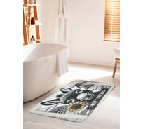 Коврик для ванной комнаты и туалета противоскользящий JoyArty "Фото ослика" 60x100 см bath_sd3583_60x100