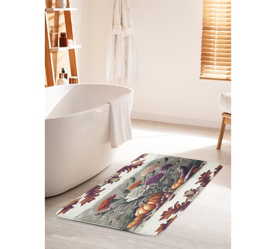 Коврик для ванной комнаты и туалета противоскользящий JoyArty "Осенние мотивы" 60x100 см bath_sd3429_60x100 1