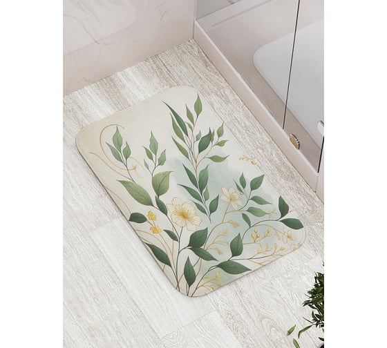 Коврик для ванной комнаты и туалета противоскользящий JoyArty "Жасмин" 52x77 см bath_sd3585 1