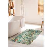 Коврик для ванной комнаты и туалета противоскользящий JoyArty "Красочные огни" 60x100 см, серия Новый год и Рождество bath_sd3947_60x100