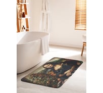 Коврик для ванной комнаты и туалета противоскользящий JoyArty "Уютным вечером" 60x100 см, серия Новый год и Рождество bath_sd3893_60x100