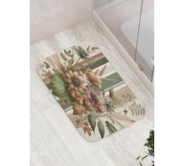 Коврик для ванной комнаты и туалета противоскользящий JoyArty "Луговой букет" 52x77 см bath_sd3512