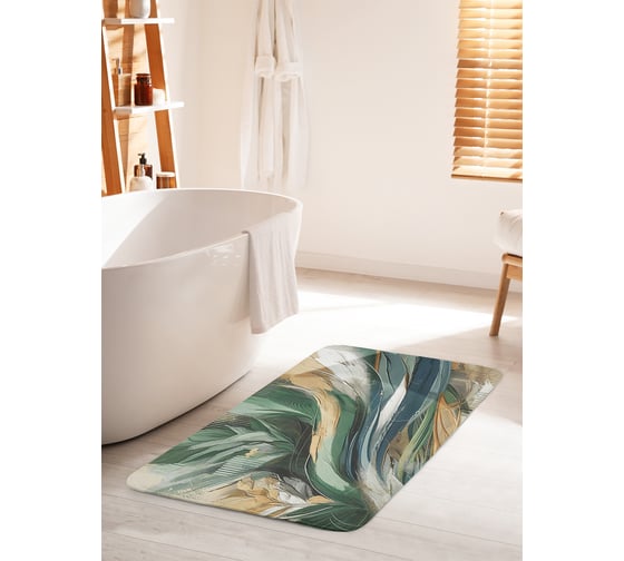 Коврик для ванной комнаты и туалета противоскользящий JoyArty "Красочные мотивы" 60x100 см bath_sd3465_60x100 1