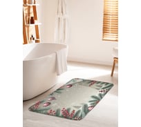 Коврик для ванной комнаты и туалета противоскользящий JoyArty "Нарядный лес" 60x100 см, серия Новый год и Рождество bath_sd3956_60x100