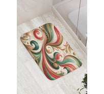 Коврик для ванной комнаты и туалета противоскользящий JoyArty "Красочная роспись" 52x77 см, серия Новый год и Рождество bath_sd3923