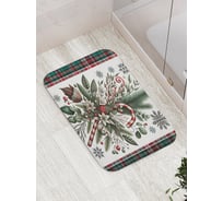 Коврик для ванной комнаты и туалета противоскользящий JoyArty "Праздничный набор" 52x77 см, серия Новый год и Рождество bath_sd3908