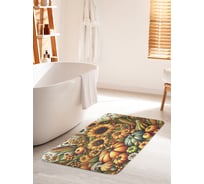 Коврик для ванной комнаты и туалета противоскользящий JoyArty "Тыквенный сбор" 60x100 см bath_sd4023_60x100