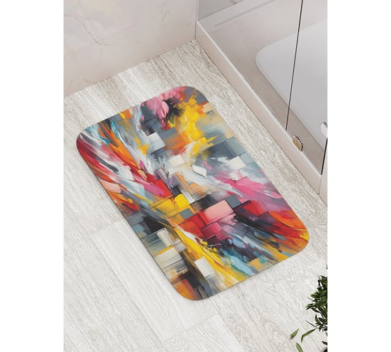 Коврик для ванной комнаты и туалета противоскользящий JoyArty "Картина краской" 52x77 см bath_sd3492 1