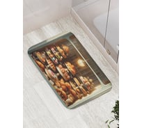 Коврик для ванной комнаты и туалета противоскользящий JoyArty "Сладкая витрина" 52x77 см bath_sd3452