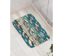 Коврик для ванной комнаты и туалета противоскользящий JoyArty "Разнообразие валенок" 52x77 см, серия Новый год и Рождество bath_sd3945