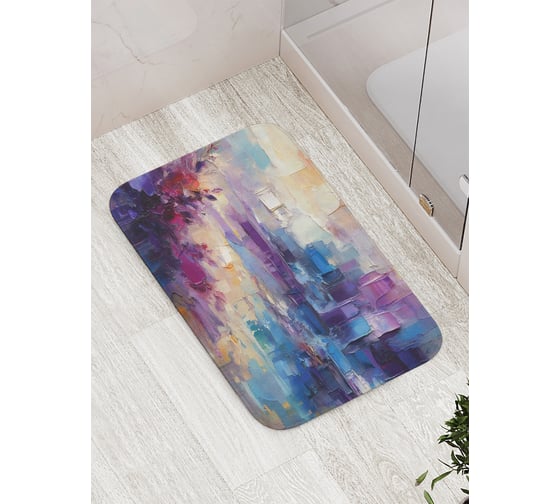 Коврик для ванной комнаты и туалета противоскользящий JoyArty "Творческий порыв" 52x77 см bath_sd3496 1