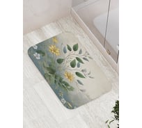 Коврик для ванной комнаты и туалета противоскользящий JoyArty "Туманные цветы" 52x77 см bath_sd3586