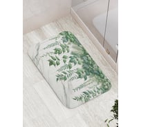 Коврик для ванной комнаты и туалета противоскользящий JoyArty "Стена листьев" 52x77 см bath_sd3535
