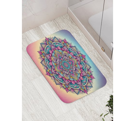 Коврик для ванной комнаты и туалета противоскользящий JoyArty "Мандала" 52x77 см bath_sd3581 1