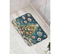 Коврик для ванной комнаты и туалета противоскользящий JoyArty "Праздничная елка" 52x77 см, серия Новый год и Рождество bath_sd3926