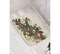Коврик для ванной комнаты и туалета противоскользящий JoyArty "Нарядные игрушки" 52x77 см, серия Новый год и Рождество bath_sd3914