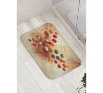 Коврик для ванной комнаты и туалета противоскользящий JoyArty "Сухоцветы в орнаменте" 52x77 см bath_sd4009