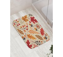 Коврик для ванной комнаты и туалета противоскользящий JoyArty "Желуди в листве" 52x77 см bath_sd4015