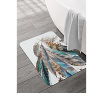 Коврик для ванной и туалета JOYARTY 58x38 см Декоративные перья sbmrec_20238_58x38