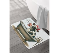 Коврик для ванной и туалета JOYARTY Радостная корова 58x38 см, sbmrec_sd3873_58x38