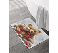 Коврик для ванной и туалета JOYARTY Снежные мишки 58x38 см, sbmrec_sd3975_58x38