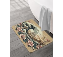 Коврик для ванной и туалета JOYARTY Розы на волне 58x38 см, sbmrec_sd3537_58x38