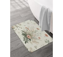 Коврик для ванной и туалета JOYARTY Цветочки нежные 58x38 см, sbmrec_sd3551_58x38