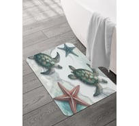 Коврик для ванной и туалета JOYARTY Черепахи мраморные 58x38 см, sbmrec_sd3501_58x38