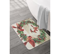 Коврик для ванной и туалета JOYARTY Рождественский венок 58x38 см, sbmrec_sd3981_58x38