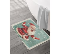 Коврик для ванной и туалета JOYARTY Поющий Дед Мороз 58x38 см, sbmrec_sd4001_58x38