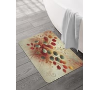 Коврик для ванной и туалета JOYARTY Сухоцветы в орнаменте 58x38 см, sbmrec_sd4009_58x38
