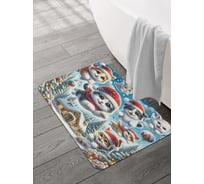 Коврик для ванной и туалета JOYARTY Рождественские котики 58x38 см, sbmrec_sd3880_58x38