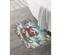 Коврик для ванной и туалета JOYARTY Счастливый щенок 58x38 см, sbmrec_sd3862_58x38