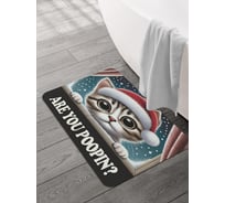 Коврик для ванной и туалета JOYARTY Удивленный котик 58x38 см, sbmrec_sd4007_58x38