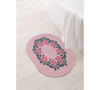 Коврик для ванной и туалета JOYARTY 58x38 см Цветочный венок sbm_429261_58x38