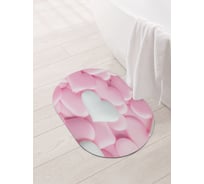 Коврик для ванной и туалета овальный противоскользящий JOYARTY Вкусные сердечки 58x38 см, серия День влюбленных и семьи sbm_422632_58x38