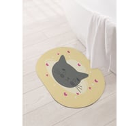 Коврик для ванной и туалета JOYARTY 58x38 см Мурлычная любовь sbm_429270_58x38
