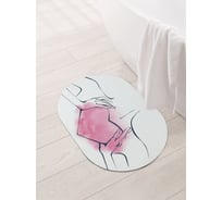 Коврик для ванной и туалета JOYARTY 58x38 см Моё сердце sbm_429239_58x38