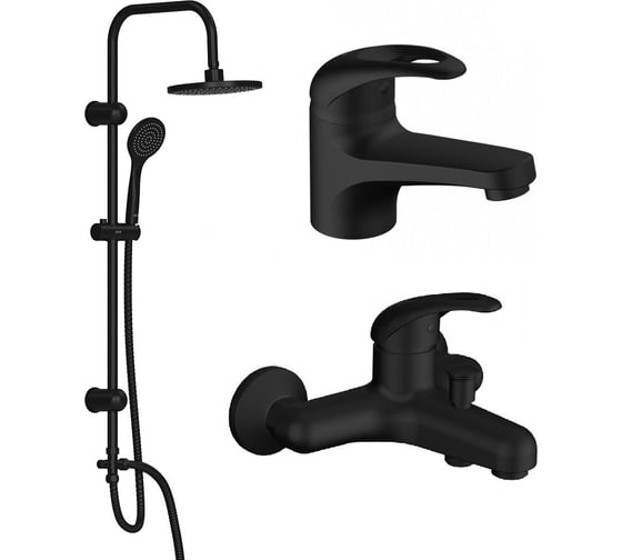 Набор для ванной комнаты 3 в 1 с душевой системой Dorff Comfort D4098030BL