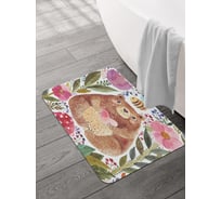 Коврик для ванной и туалета JOYARTY 58x38 см Медведь в цветах sbmrec_14555_58x38