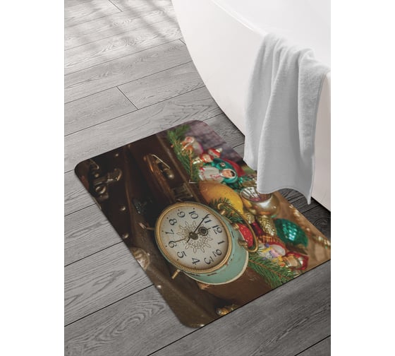 Коврик для ванной и туалета JOYARTY 58x38 см Новый год стучится sbmrec_427866_58x38