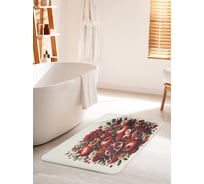 Коврик для ванной комнаты и туалета противоскользящий JOYARTY Гранатовый букет 60x100 см bath_sd3435_60x100