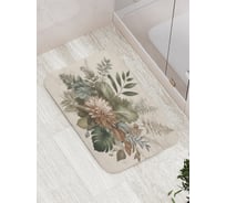 Коврик для ванной комнаты и туалета противоскользящий JOYARTY Винтажные цветы 52x77 см bath_sd3553