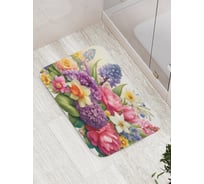 Коврик для ванной комнаты и туалета противоскользящий JOYARTY Весенние цветы 52x77 см bath_sd3497