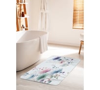 Коврик для ванной комнаты и туалета противоскользящий JOYARTY Акварельные цветы 60x100 см bath_sd3527_60x100